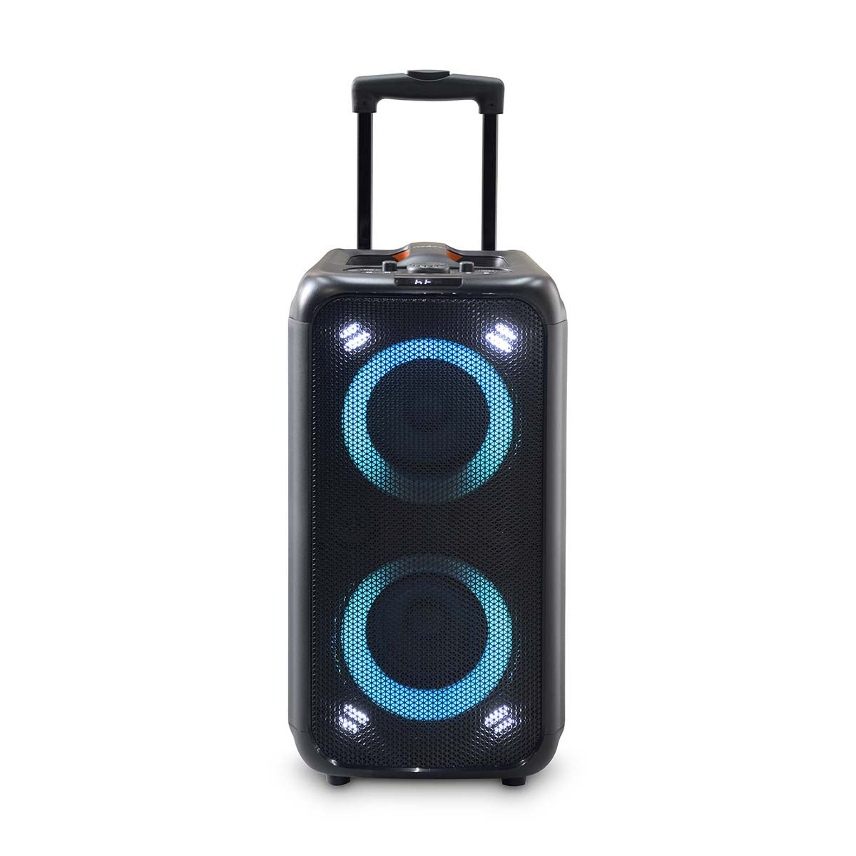 Nedis Bluetooth® Party Speaker | Maximum battery play time: 5 hrs | 240 W | Carrying handle | Party lights | Equalizer | Black / Orange