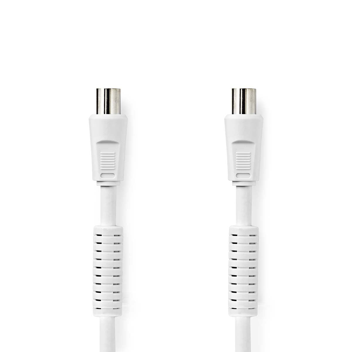 Nedis Coax Cable | IEC (Coax) Male | IEC (Coax) Female | Nickel Plated | 120 dB | 75 Ohm | Quad Shielded | 1.50 m | Round | PVC | White | Label