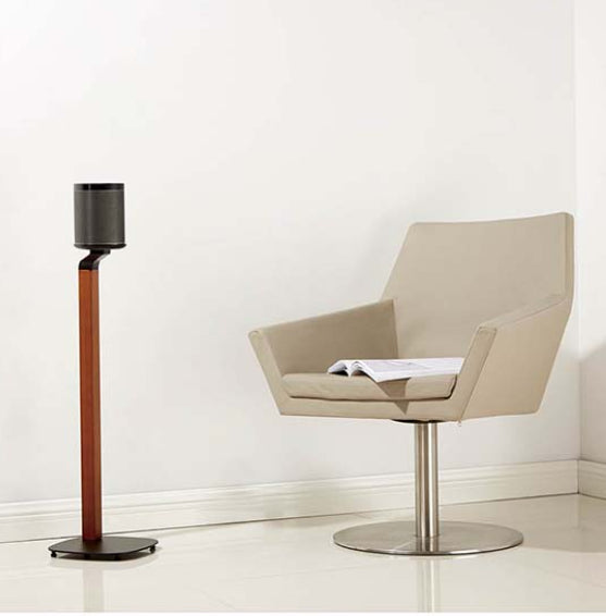 Nedis Speaker Mount | Compatible with: Sonos® One SL™ / Sonos® One™ / Sonos® PLAY:1™ | Stand | 10 kg | Fixed | Metal / Wood | Black / Brown