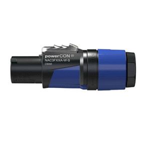 Neutrik Lockable cable connector, power-in, screw terminals, blue