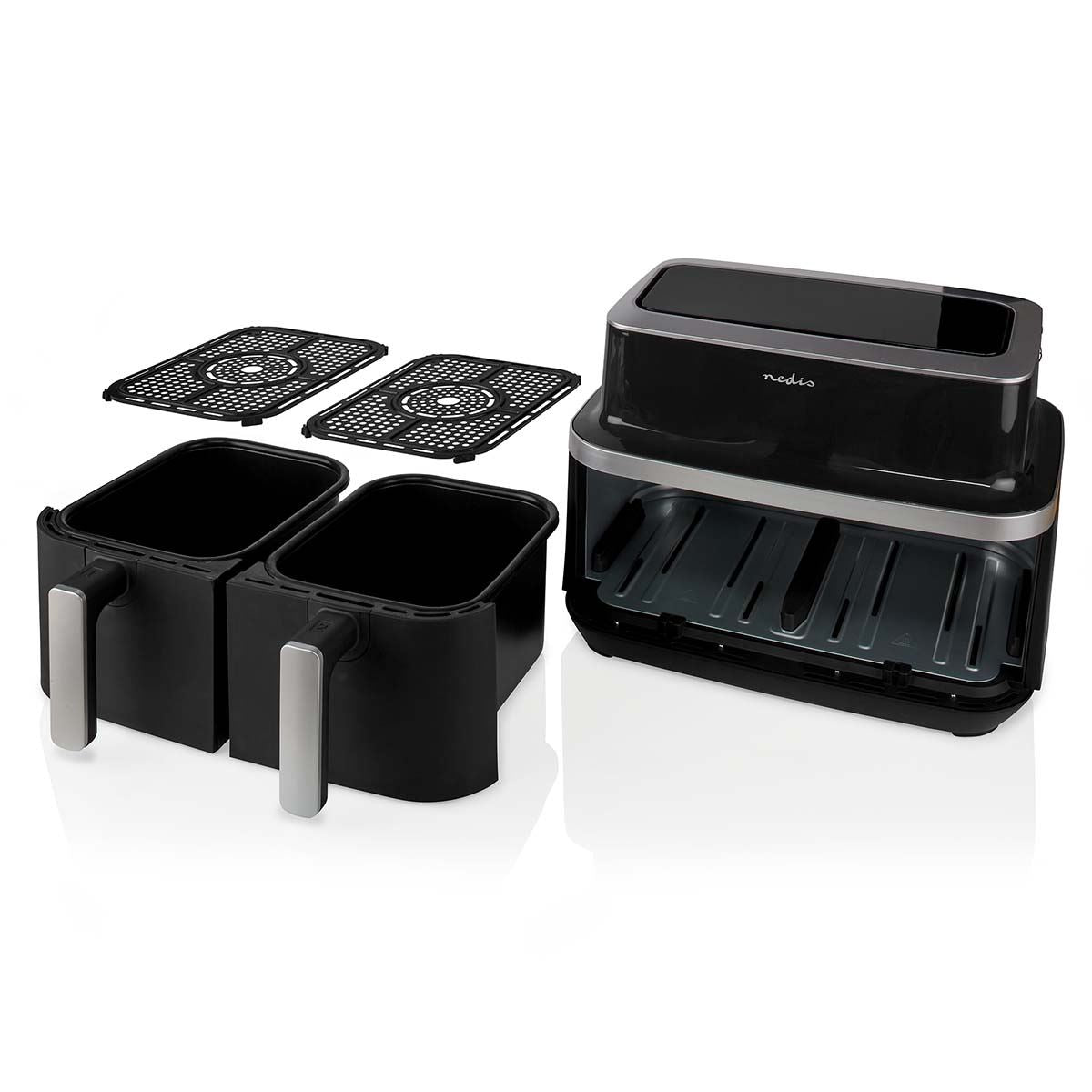 Nedis Hot Air Fryer | 2x4.2 l | Timer: 60 min | Number of preset programs: 10 | Digital