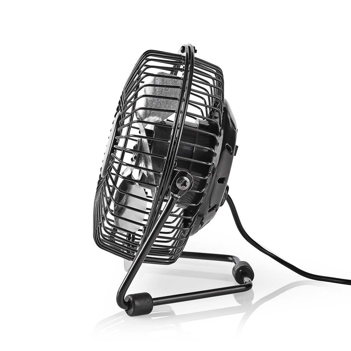 Nedis Table Fan | USB Powered | Diameter: 100 mm | 3 W | 1-Speed | Black