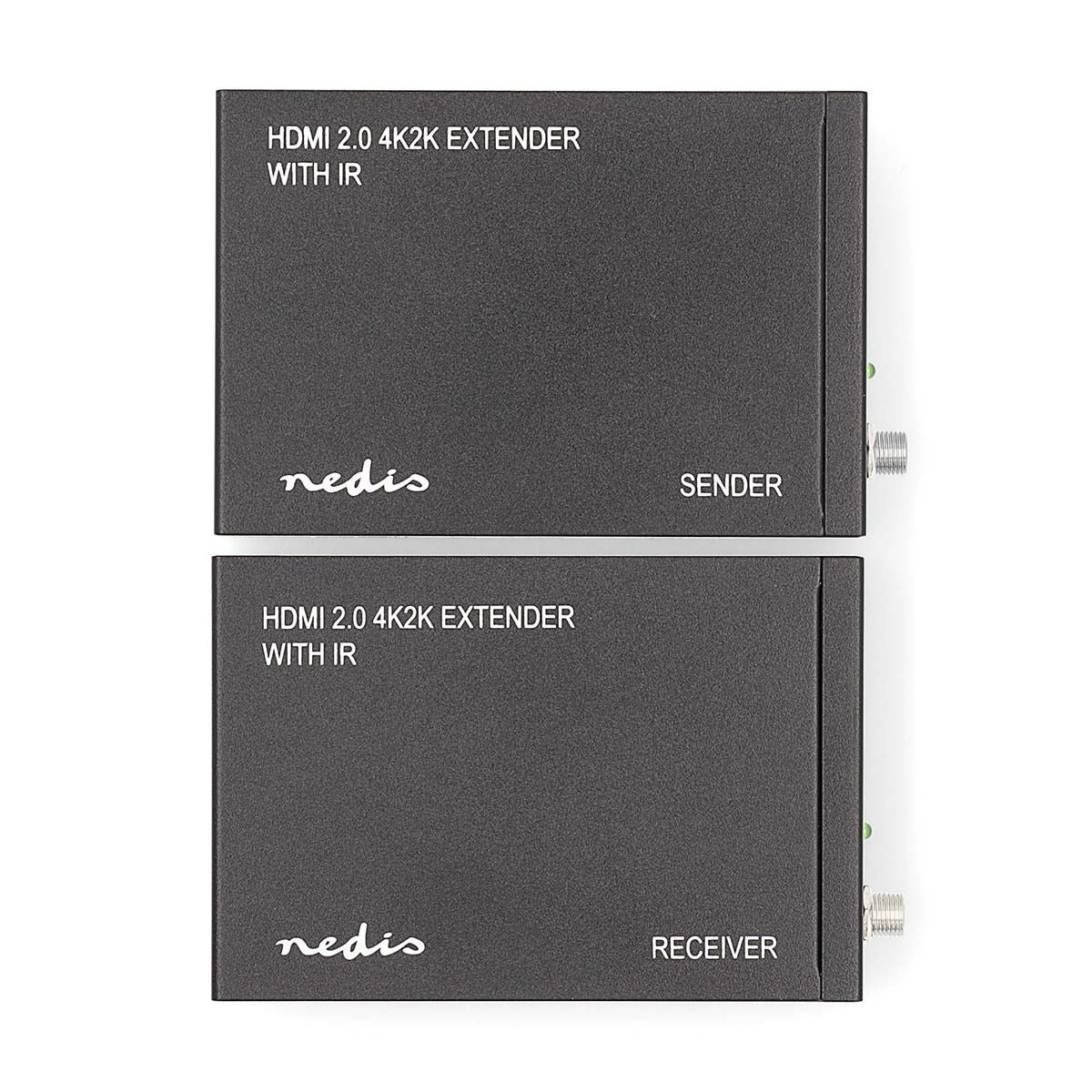 Nedis HDMI™ Extender | Over Cat6 | up to 60.0 m | 4K@60Hz | 18 Gbps | Metal | Anthracite