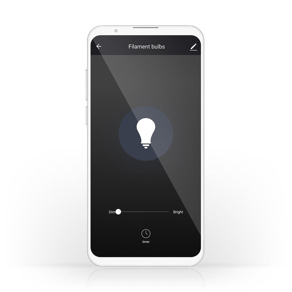 Nedis SmartLife LED Filament Bulb | Wi-Fi | E27 | 500 lm | 5 W | Warm White | 2700 K | Glass | Android™ / IOS | G125 | 1 pcs