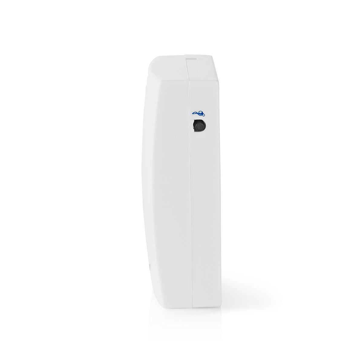 Nedis Wireless Doorbell Set | Battery Powered | 3 V DC | 1x CR2032 | Volume: 80 dB | Signal range: 300 m | IP44 | 36 Melodies | 1 Receiver | Grey / White