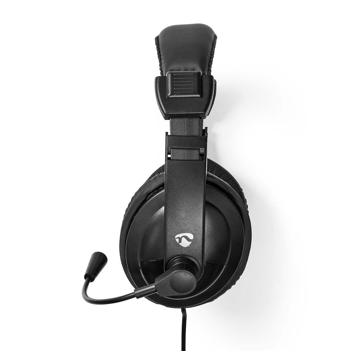 Nedis PC Headset | Over-Ear | Stereo | 1x 3.5 mm / 2x 3.5 mm | Fold-Away Microphone | Black