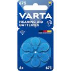 Varta Hearing Aid Batteries Type 675 6-Blister