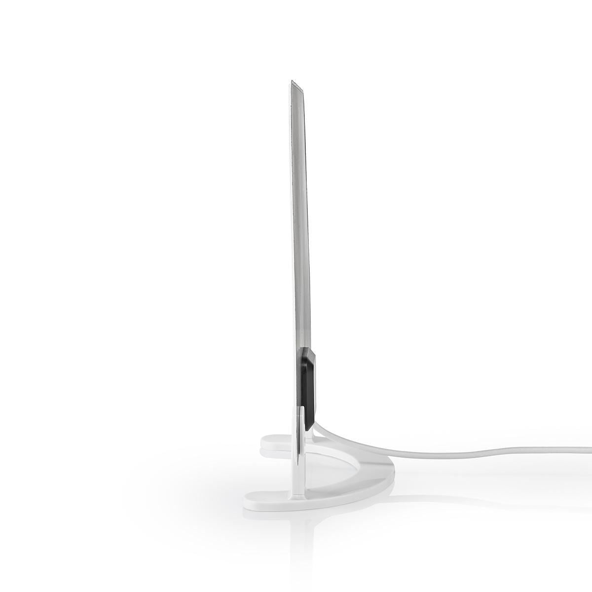 Nedis Indoor HDTV Antenna | Active | FM / UHF / VHF | Reception range: 0-25 km | LTE700 | Gain: 30 dB | ABS | White