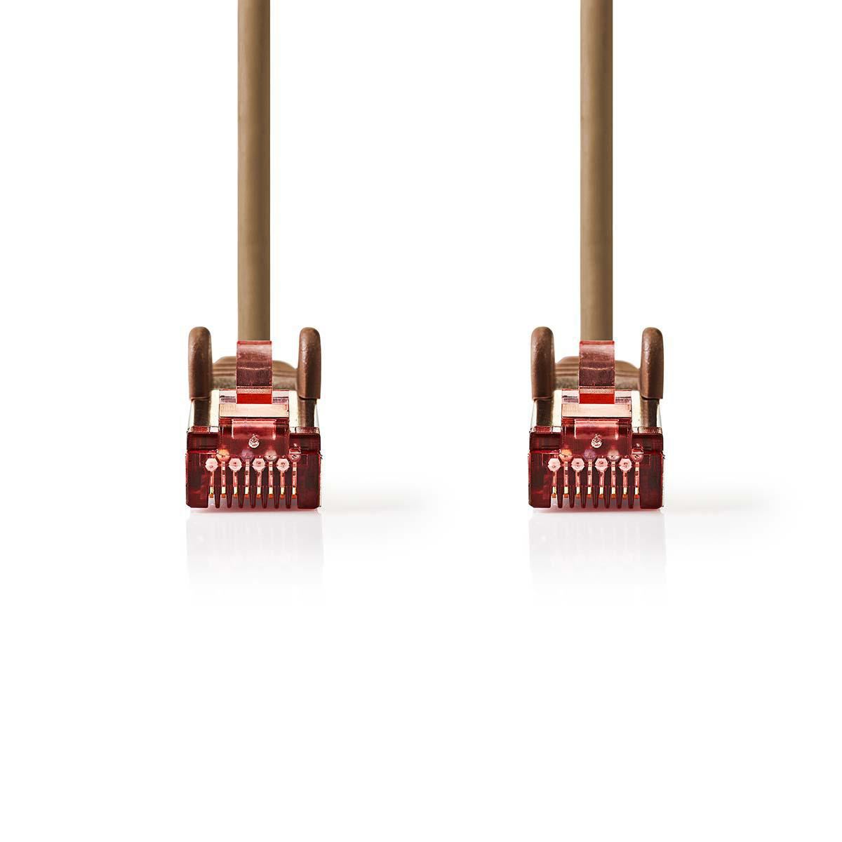 Nedis CAT6 Network Cable | RJ45 Male | RJ45 Male | S/FTP | 10.0 m | Round | LSZH | Brown | Polybag