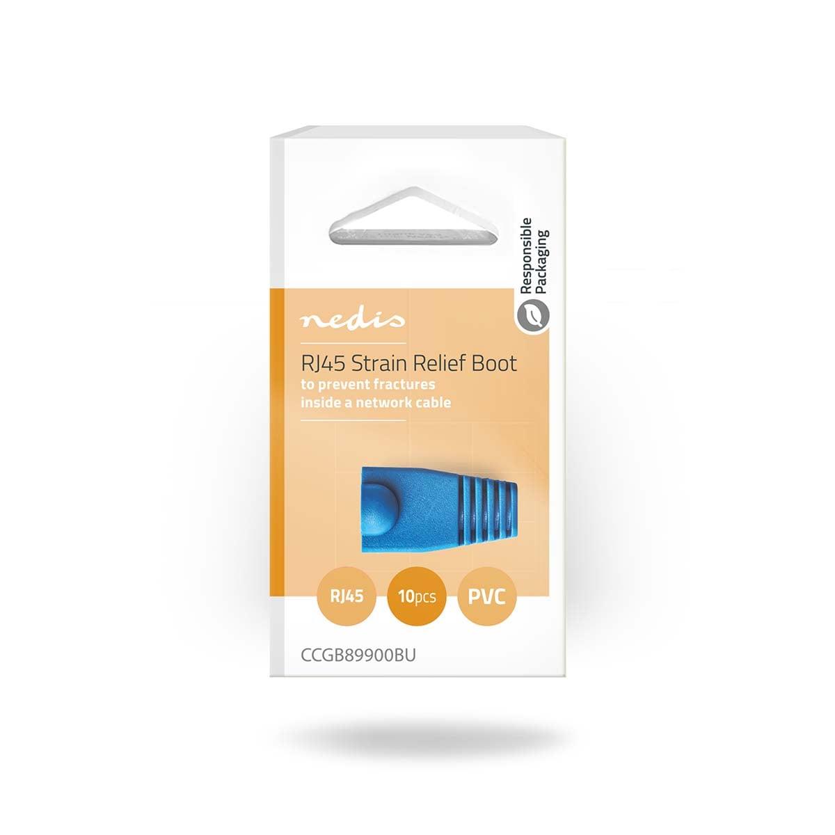Nedis Strain Relief Boot | RJ45 | PVC | Blue | Box | 10 pcs