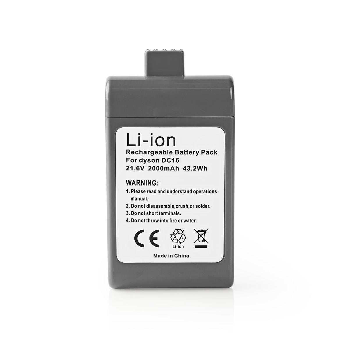 Nedis Vacuum Cleaner Battery | Suitable for: Dyson DC16 | Li-Ion | 21.6 V DC | 2000 mAh | 43.2 Wh