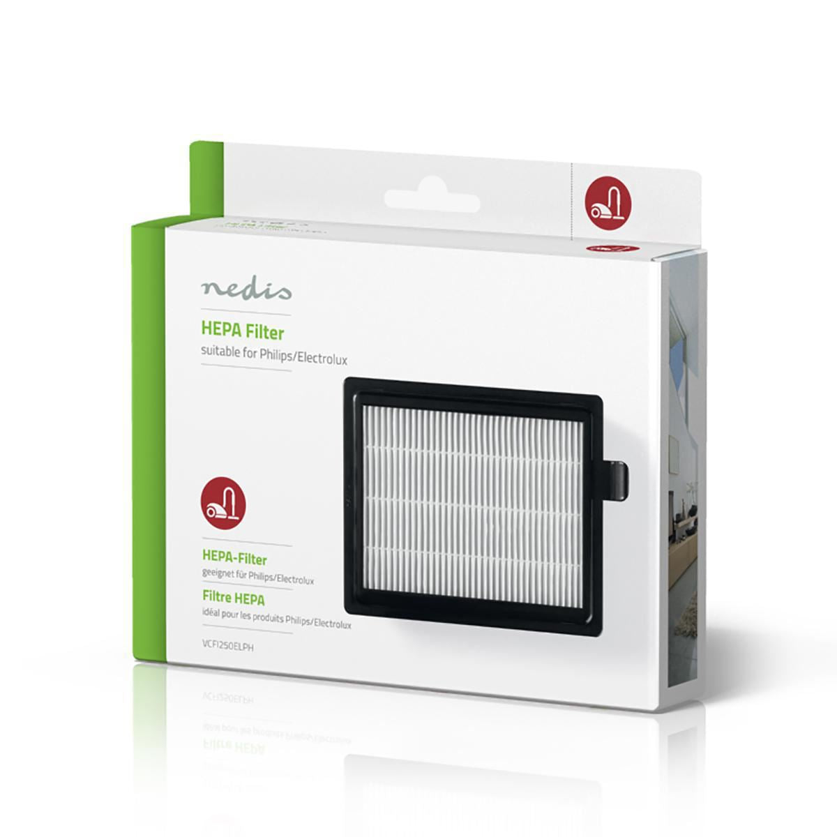Nedis Replacement HEPA Filter | Replacement for: Electrolux / Philips | Black / White
