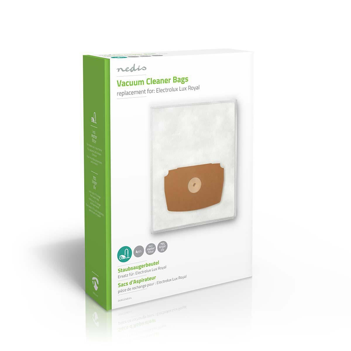 Nedis Vacuum Cleaner Bag | 4 pcs | Synthetic | Most sold for: Electrolux | White