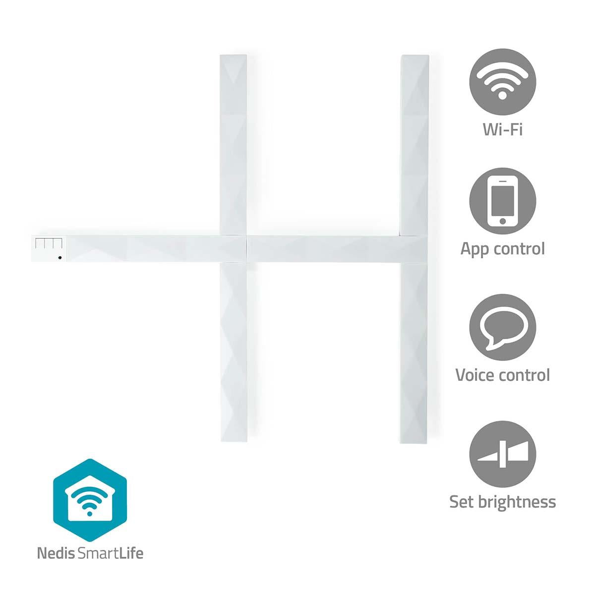 Nedis SmartLife Decorative Lights | Wall Bar | Wi-Fi | RGBIC / Warm White | Android™
