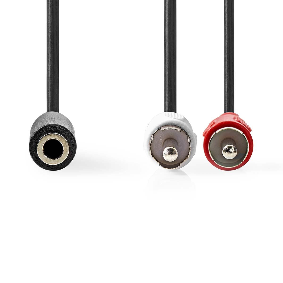 Nedis Stereo Audio Cable | 2x RCA Male | 3.5 mm Female | Nickel Plated | 0.20 m | Round | Box
