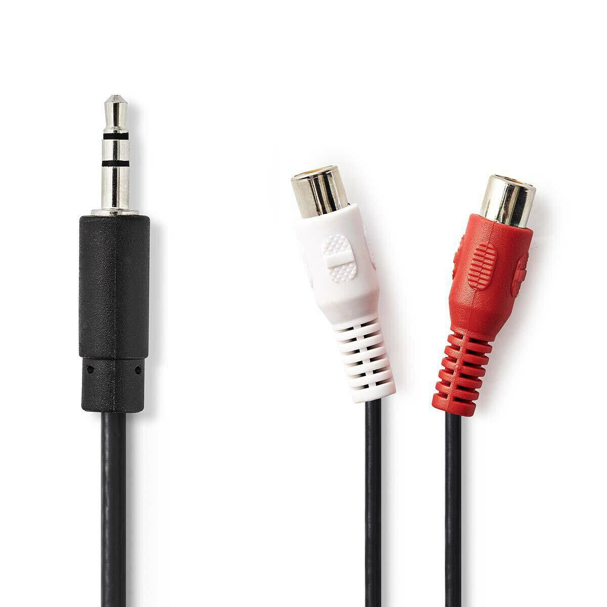 Nedis Stereo Audio Cable | 3.5 mm Male | 2x RCA Female | Nickel Plated | 0.20 m | Round | Box