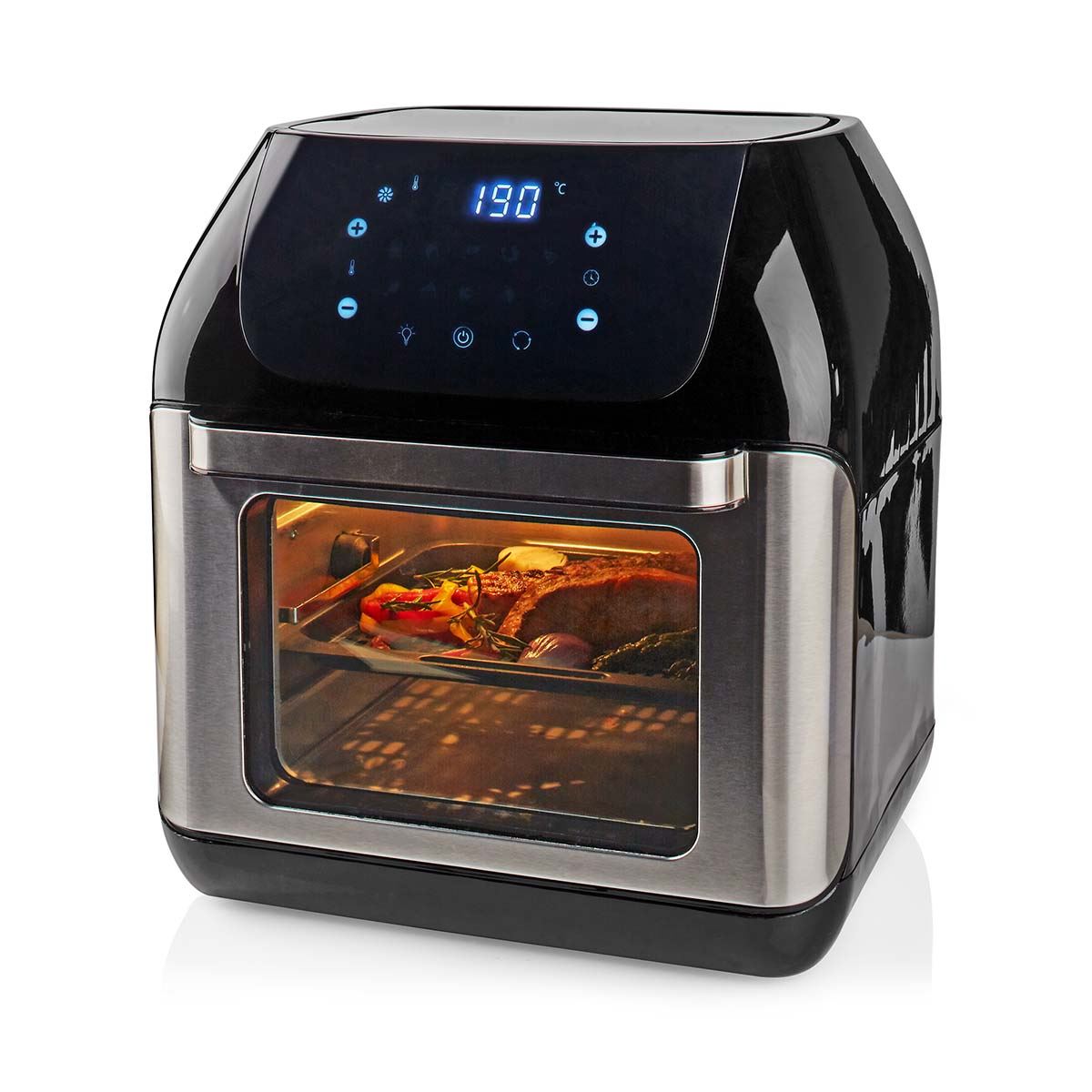 Nedis Hot Air Fryer | 12 l | Timer: 60 min | Number of preset programs: 9 | Digital | Black