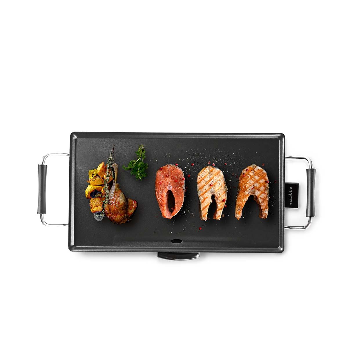 Nedis Teppanyaki Table Grill | Baking surface ( l x w ): 47.5 x 26.5 cm | 5 Heat Settings