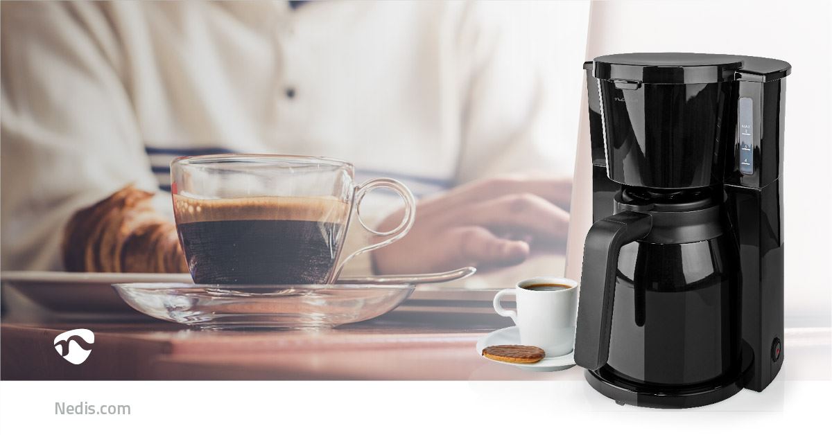 Nedis Coffee Maker | Filter Coffee | 1.0 l | 8 Cups | Black