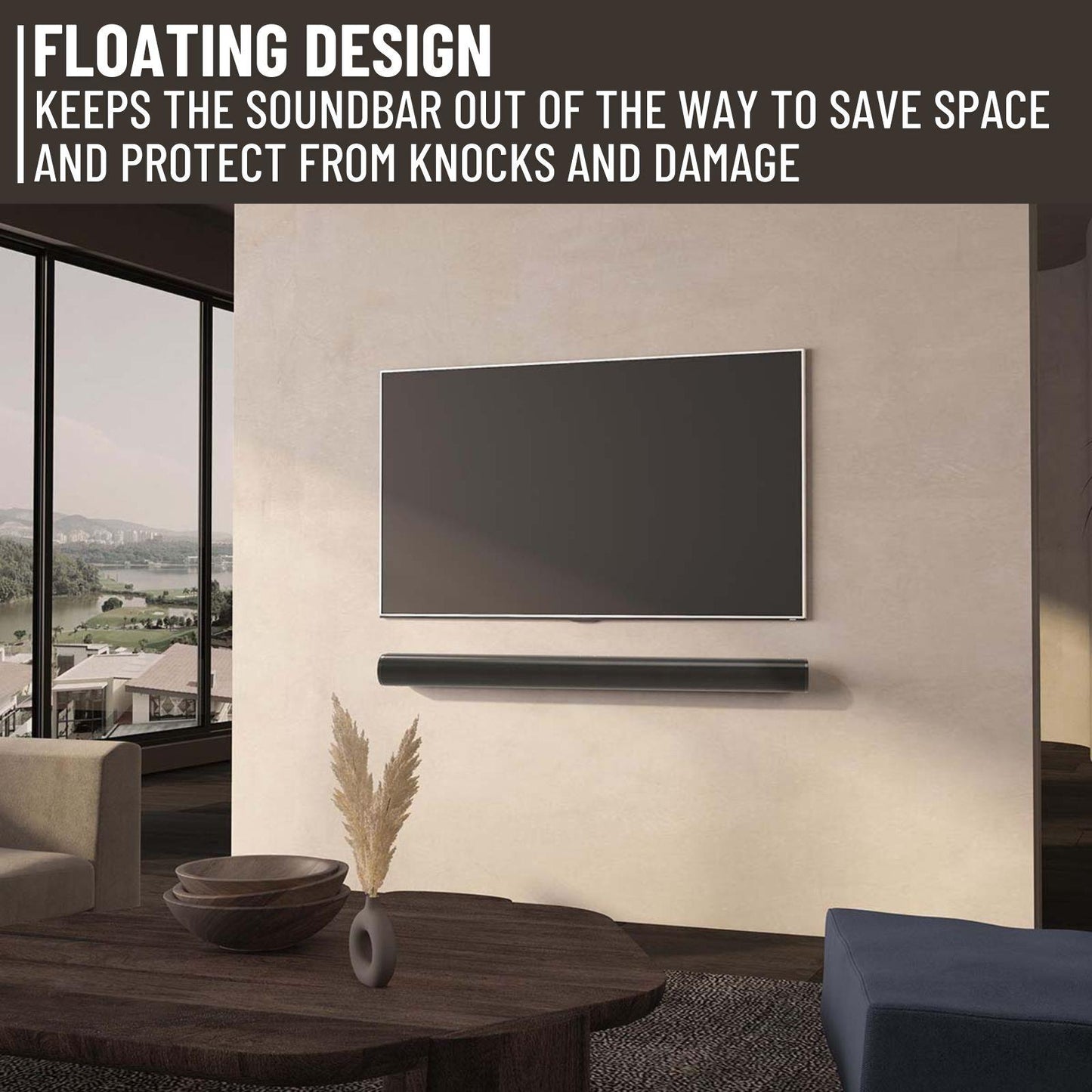 Nedis Soundbar Mount | Compatible with: Sonos® Arc™ | Wall | 10 kg | Fixed | ABS / Steel | Black