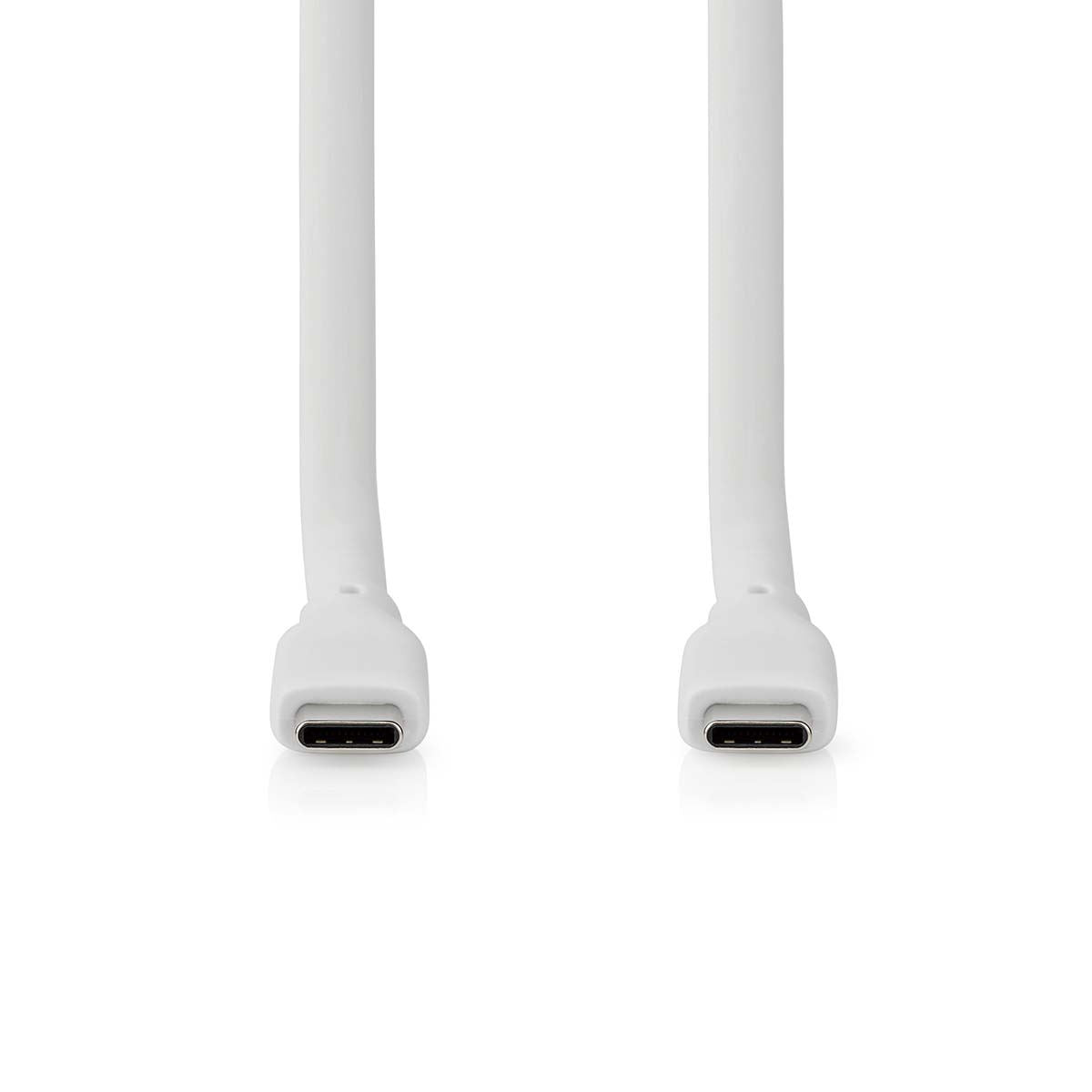 Nedis USB Cable | USB 3.2 Gen 2 | USB-C™ Male | USB-C™ Male | 240 W | 8K@30Hz | 20 Gbps | Nickel Plated | 1.00 m | Round | Silicone | White | Box