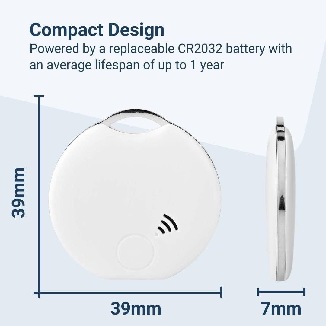 Nedis Key Finder | Battery Powered | 1x CR2032 | Batteries included | Bluetooth® version: 4.0 | Battery life up to: 1 year | White | 1 pcs