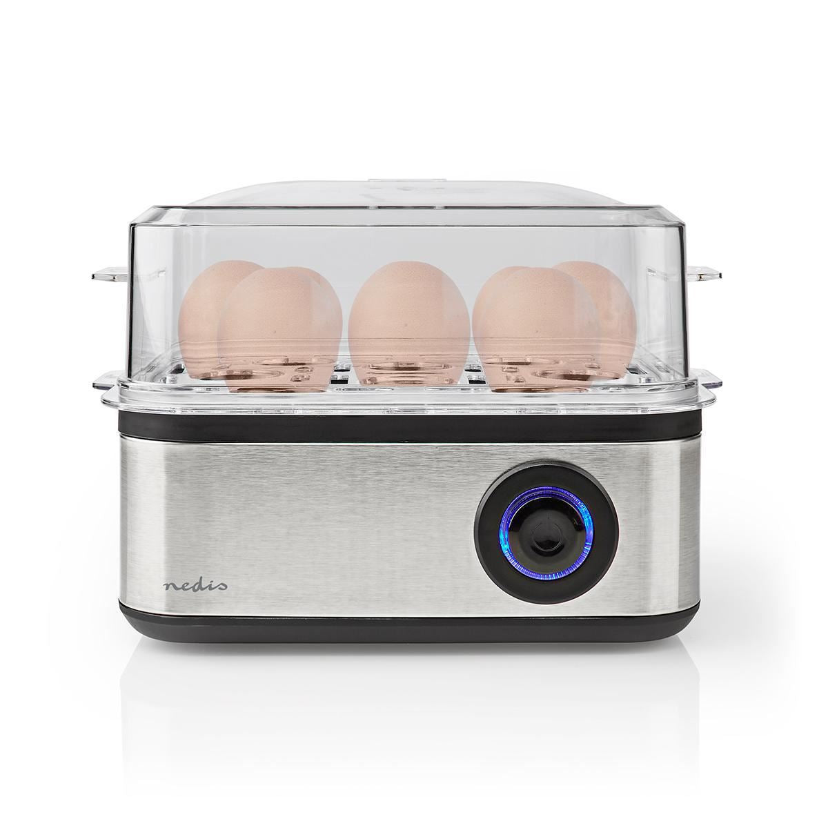 Nedis Egg Boiler | 8 Eggs | Measuring Cup | Aluminium / Black
