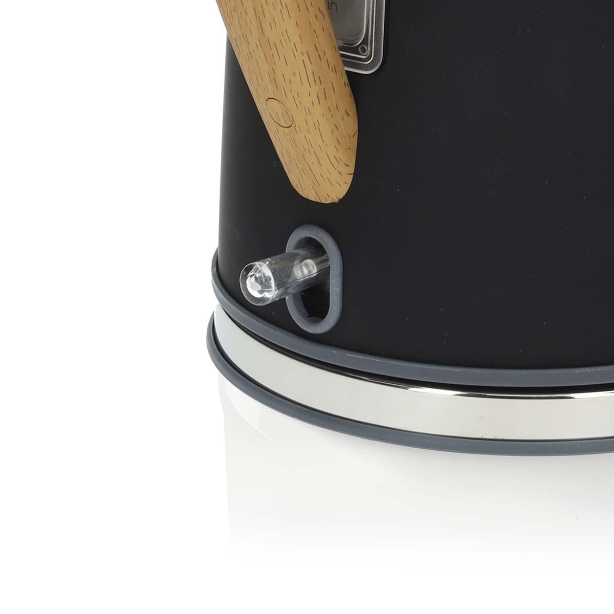 Nedis Electric Kettle | 1.7 l | Soft-Touch | Black | Rotatable 360 degrees | Concealed heating element | Strix® controller | Boil-dry protection