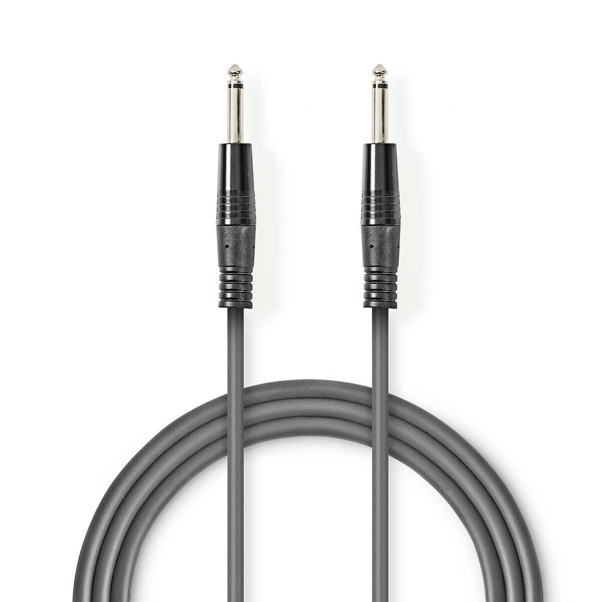 Nedis Mono Audio Cable | 6.35 mm Male | 6.35 mm Male | Nickel Plated | 1.50 m | Round | PVC