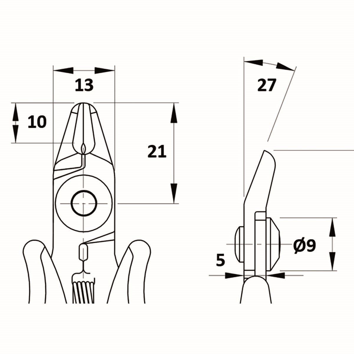 Piergiacomi Strong flush cutter for cutting ferrous materials
