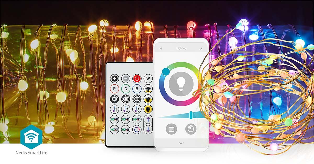 Nedis SmartLife LED Decorative Lights | Wi-Fi | Multi Colour | SMD | 5.00 m | IP20 | 2700 - 6500 K | 400 lm | Android™ / IOS