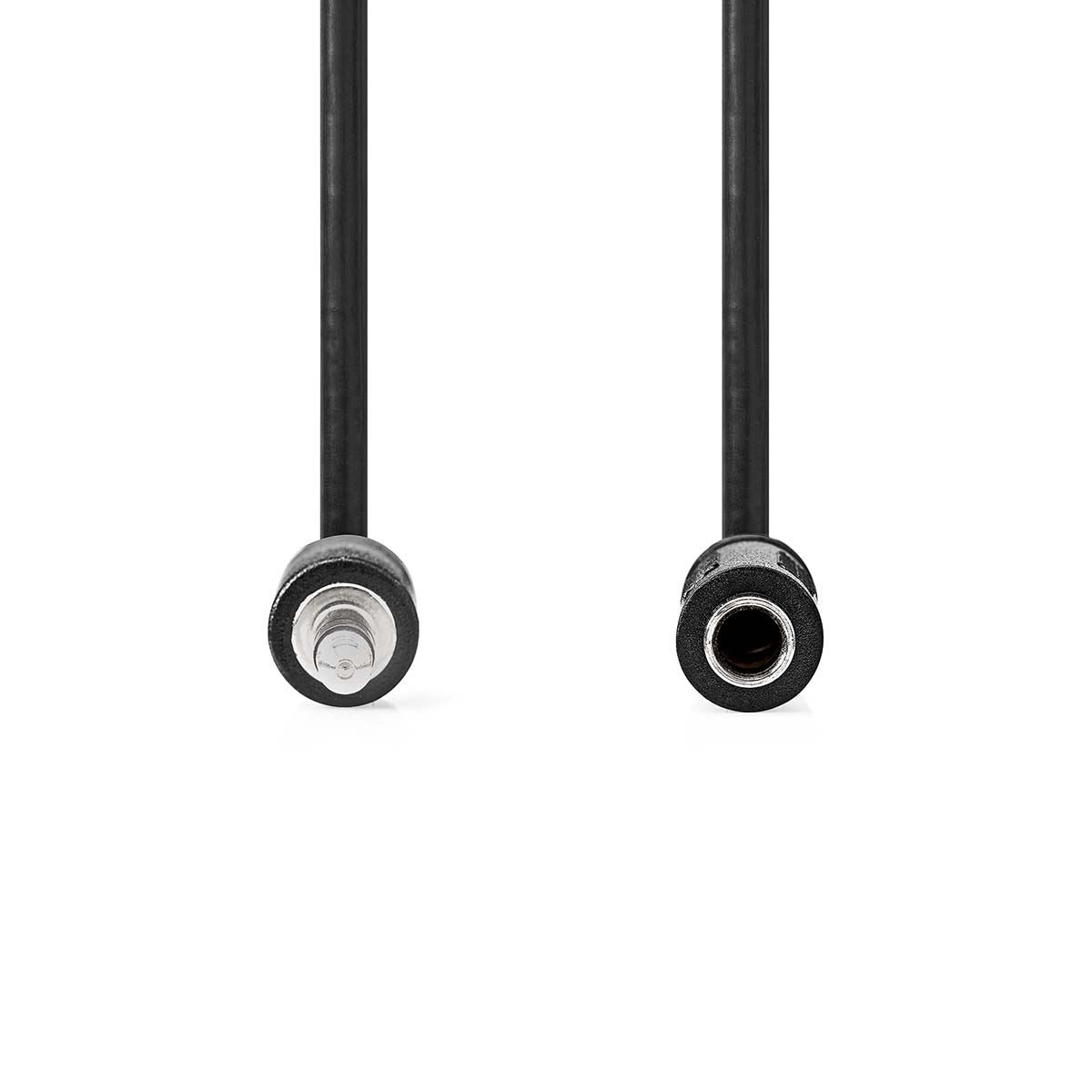 Nedis CAGB22550BK02 | Stereo Audio Cable | 3.5 mm Male | 6.35 mm Female | Nickel Plated | 0.20 m | Round | Blister