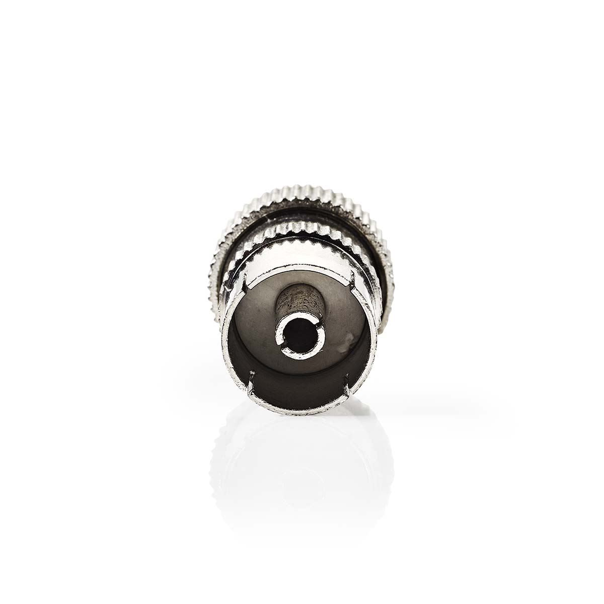Nedis IEC (Coax) Connector | Straight | Female | Nickel Plated | 75 Ohm | Screw | Cable input diameter: 7.0 mm | Metal | Silver | 2 pcs | Box