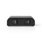 Nedis Speaker Control Switchbox | 2 port(s) | Terminal Clamps | Speaker impedance: 4-16 Ohm | Maximum load per channel: 150 W | Aluminium | Black