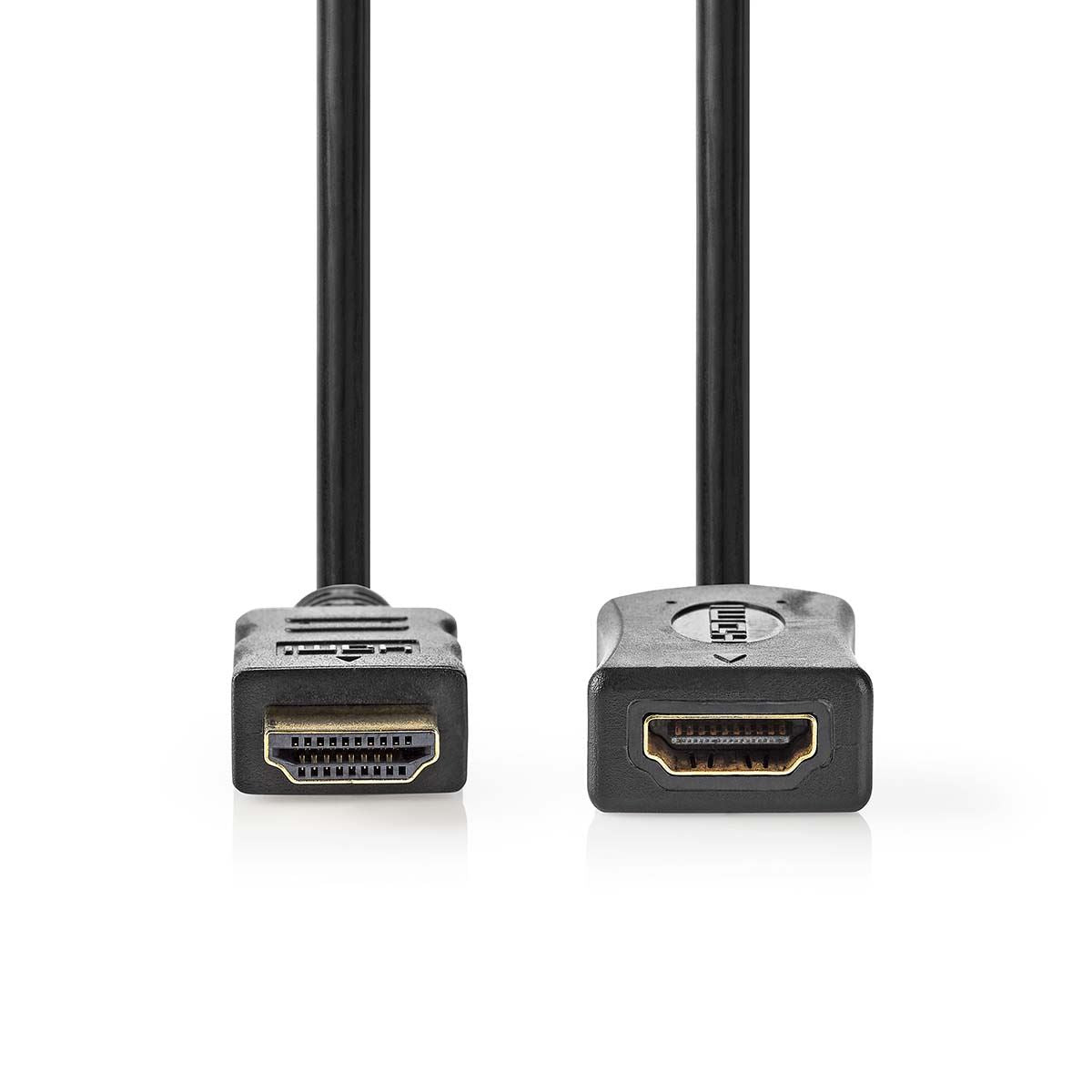 Nedis High Speed HDMI™ Cable with Ethernet | HDMI™ Connector | HDMI™ Output | 4K@60Hz | ARC | 10.2 Gbps | 1.00 m | Round | PVC | Black | Label