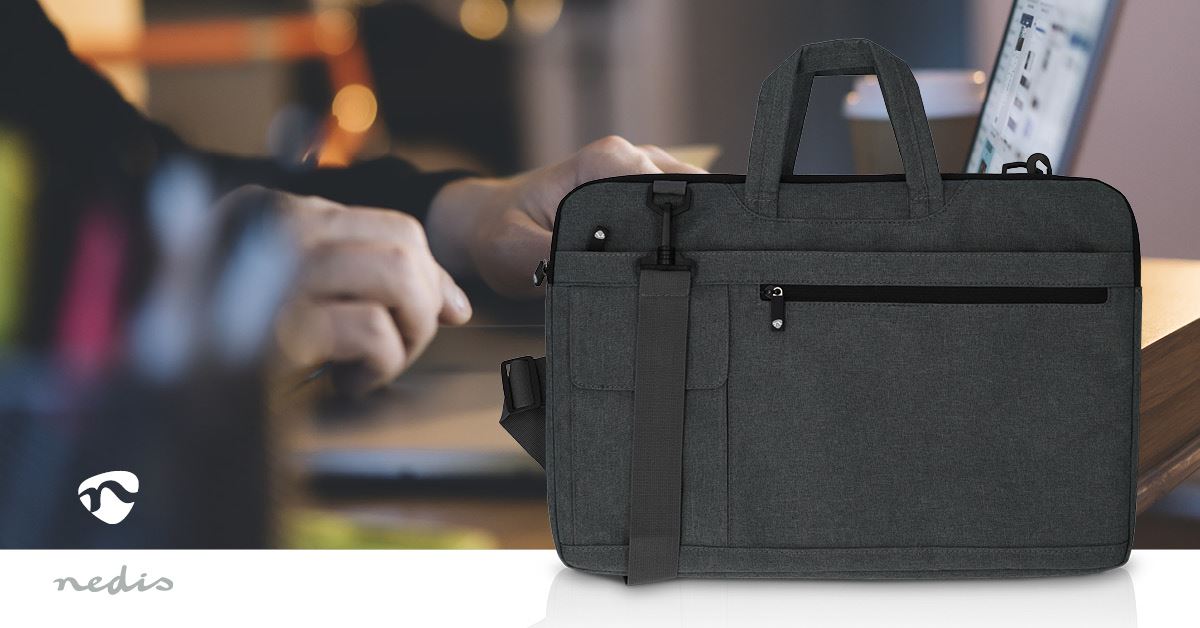 Nedis Notebook Bag | 17 - 18" | Wearing belt | 8 Compartments | 30 mm | 320 mm | 460 mm | Polyester