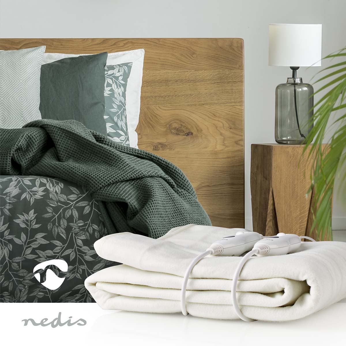 Nedis Electric Blanket | Underblanket | 2 Persons | 160 x 140 cm | 3 Heat Settings | Washable | Overheating protection | Polyester