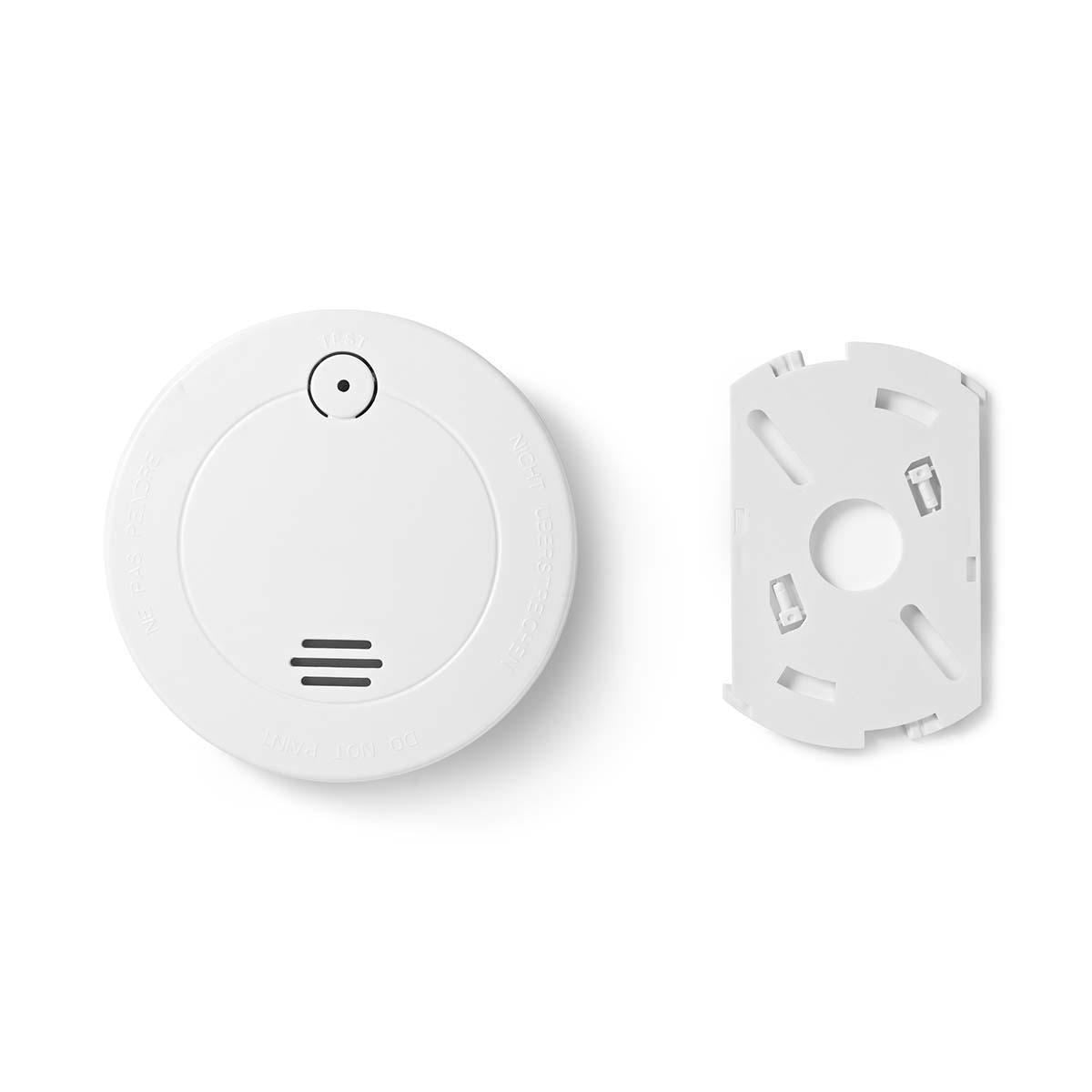 Nedis Smoke Alarm | Battery Powered | Battery life up to: 1 year | EN 14604 | With test button | 85 dB | ABS | White