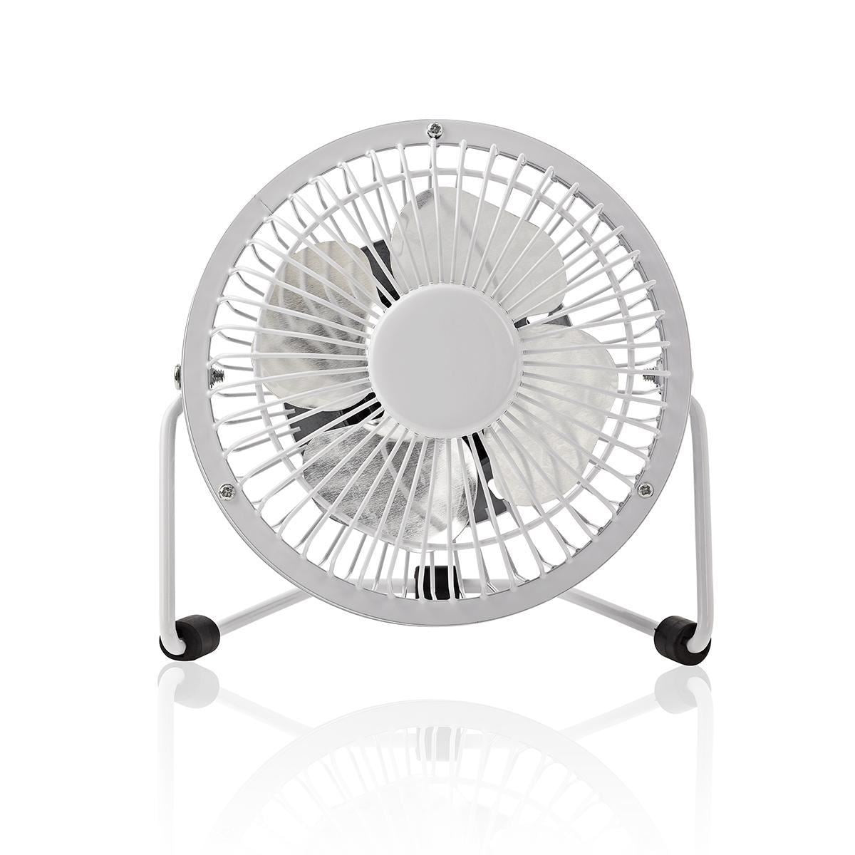 Nedis Table Fan | USB Powered | Diameter: 100 mm | 3 W | 1-Speed | White