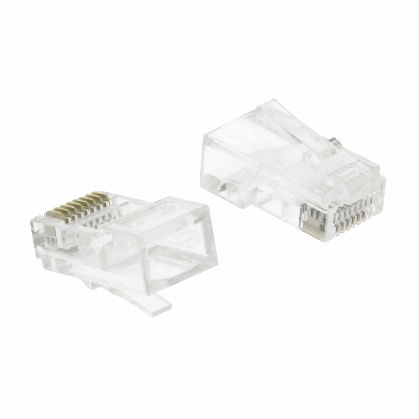 Nedis RJ45 Connector | RJ45 Pass Through | Solid UTP CAT5 | Straight | Gold Plated | 10 pcs | PVC | Transparent | Box