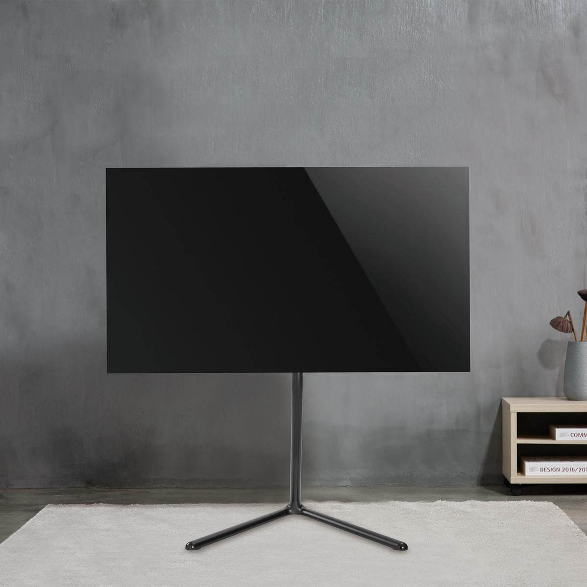 Nedis TV Floor Stand | 49 - 70 " | Maximum supported screen weight: 40 kg | V-shape Design | Anti-tip strap | Snap-lock | Aluminium / Steel | Black
