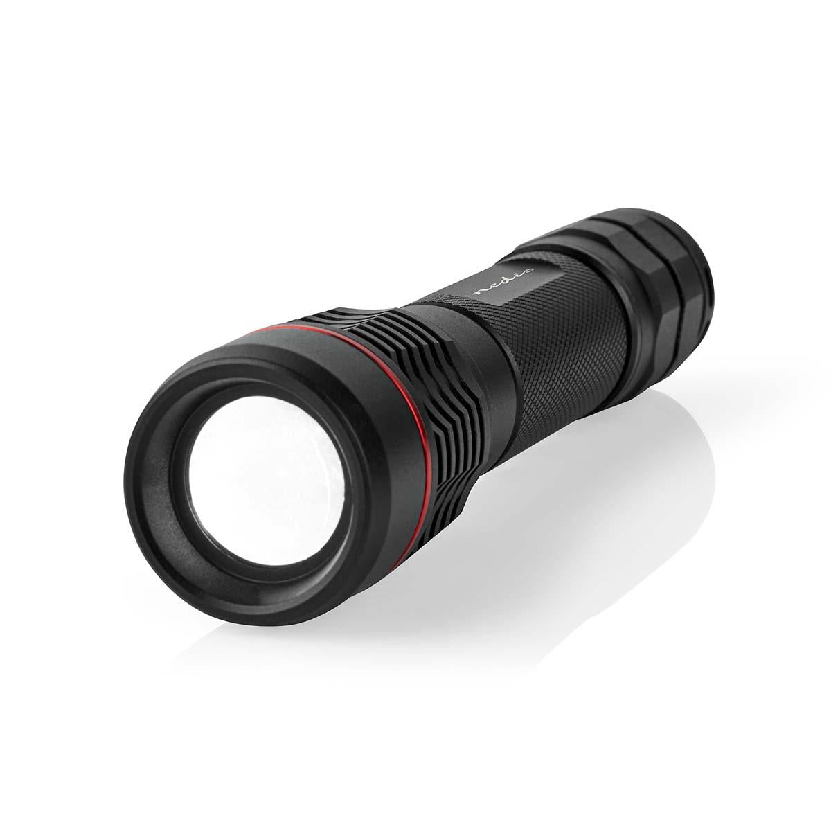 Nedis LED Torch | Battery Powered | 3.7 V DC | 10 W | N/A | Batteries included | Rechargeable | Rated luminous flux: 1000 lm | Light range: 200 m | Beam angle: 10 °