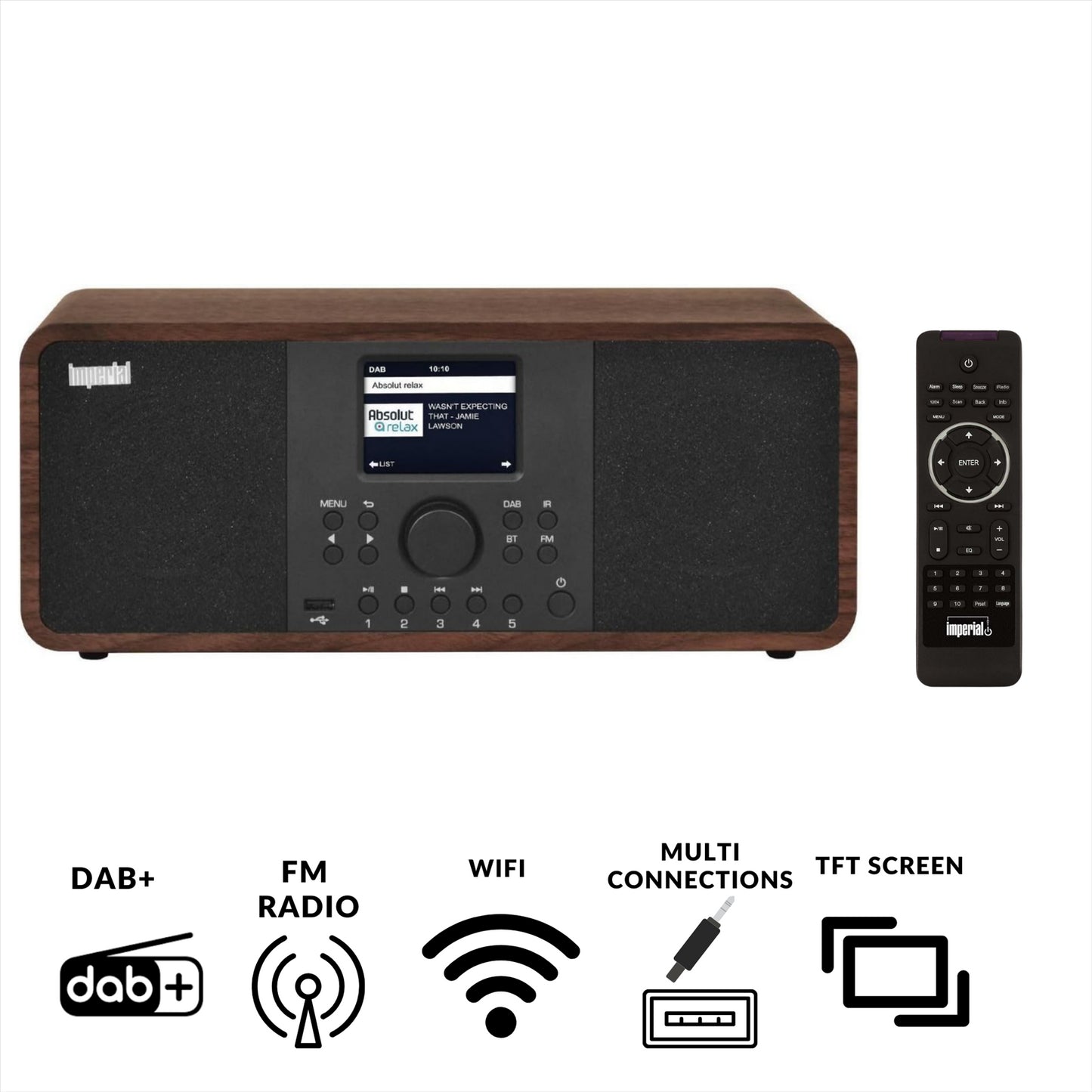 Imperial Imperial DABMAN i205 Hybrid Stereo Radio DAB+ / FM / Internet / Bluetooth Wood Look