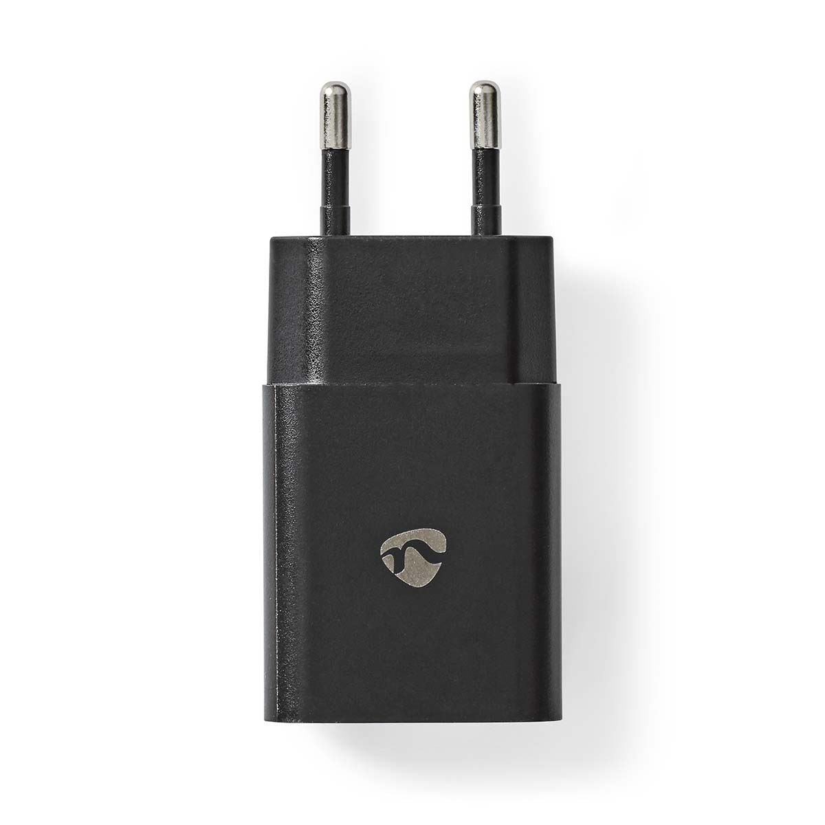 Nedis Wall Charger | 12 W | Quick charge feature | 1x 2.4 A | Number of outputs: 1 | USB-A | USB Type-C™ (Loose) Cable | 1.00 m | Single Voltage Output | Black