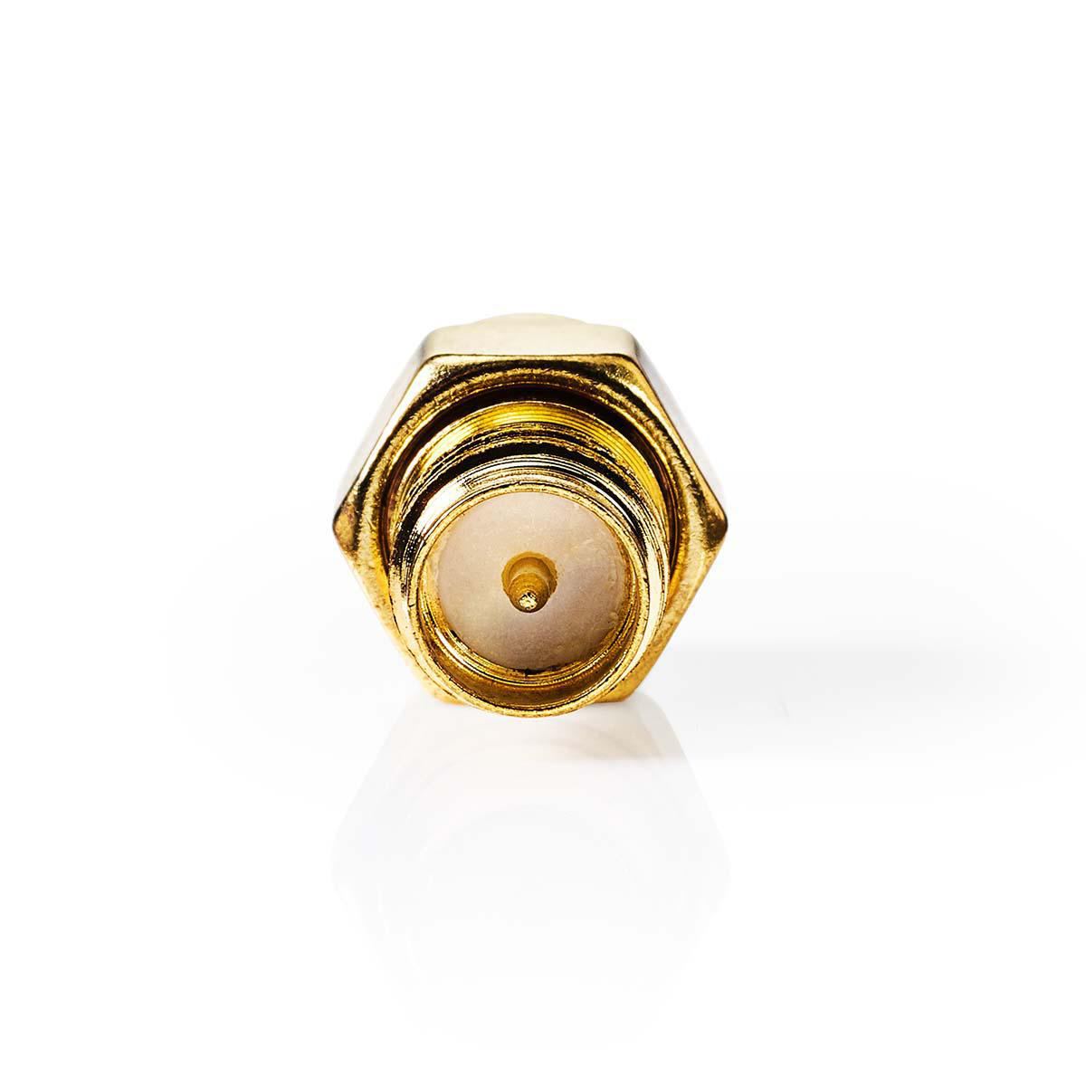 Nedis SMA Adapter | SMA Female Reverse Polarity | SMA Male | Gold Plated | 50 Ohm | Straight | Copper | Gold | 2 pcs | Box