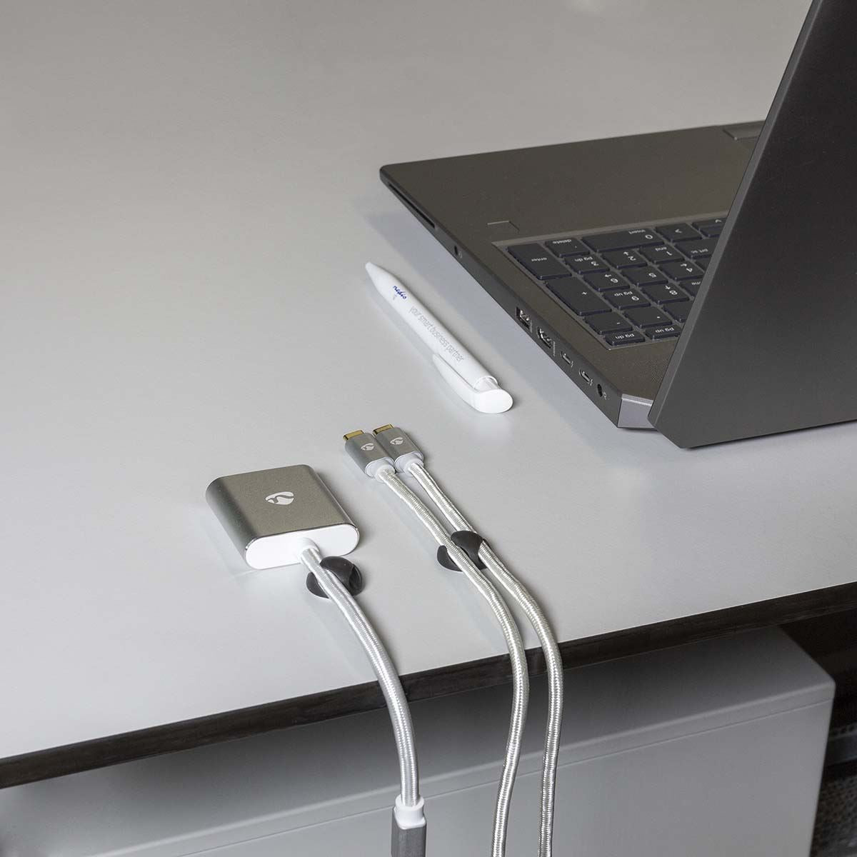 Nedis CMGC20026BK | Cable Management | Cable Clip | Click and Go | 6 pcs | Number of slots: 2 Slots | Maximum cable thickness: 5.3 mm | TPE | Black