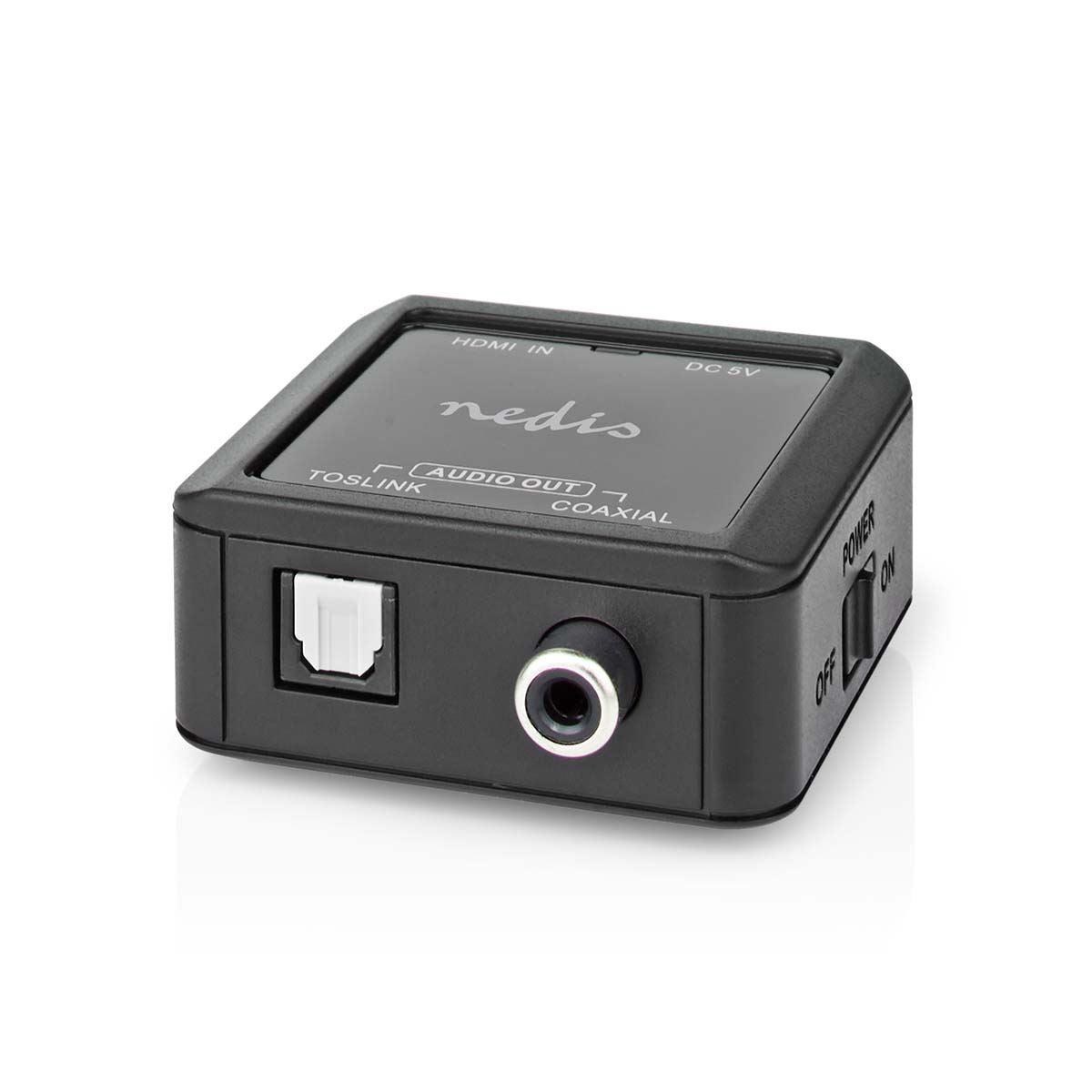 Nedis Digital Audio Converter | 1-way | Connection input: DC Power / HDMI™ Input | Connection output: 1x Coax Audio / 1x TosLink Female | Automatic | Anthracite