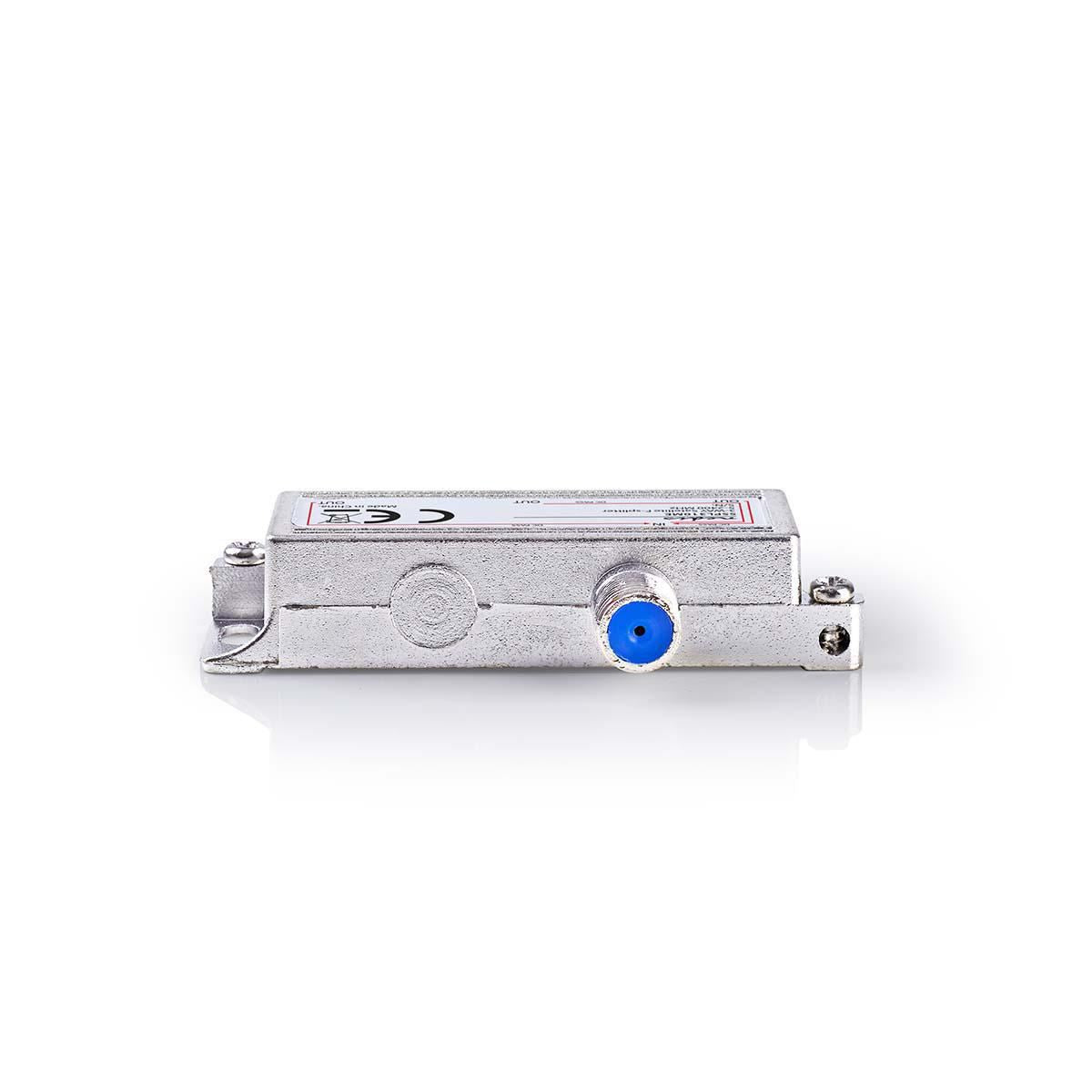 Nedis Satellite Splitter | 5 - 2400 MHz | 10.5 dB | Number of inputs: 1 | Number of outputs: 3 | Impedance: 75 Ohm | Zinc | Silver