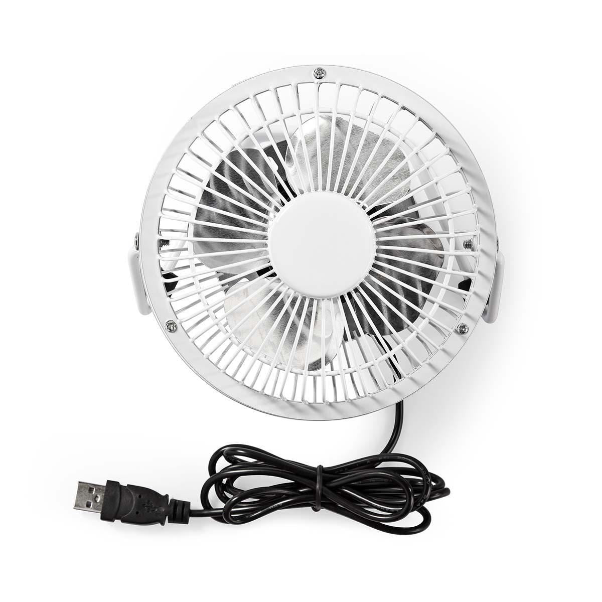 Nedis Table Fan | USB Powered | Diameter: 100 mm | 3 W | 1-Speed | White