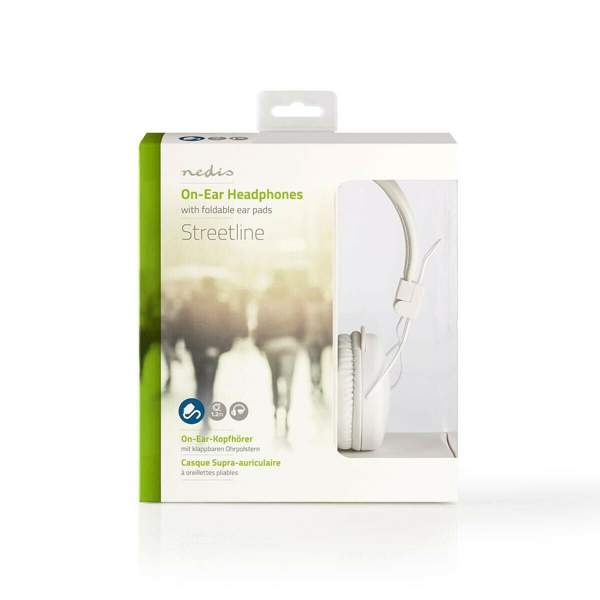 Nedis On-Ear Wired Headphones | 3.5 mm | Cable length: 1.20 m | White